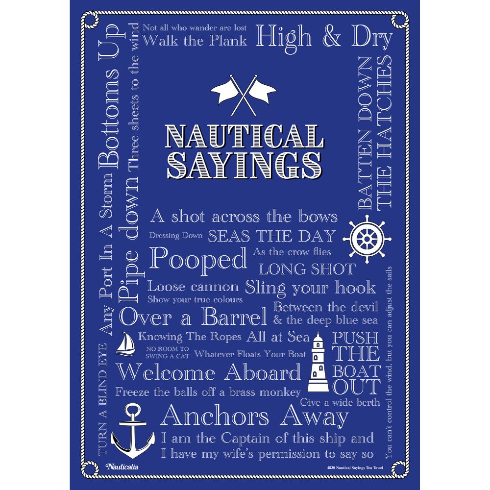 Nautical Sayings Tea Towel