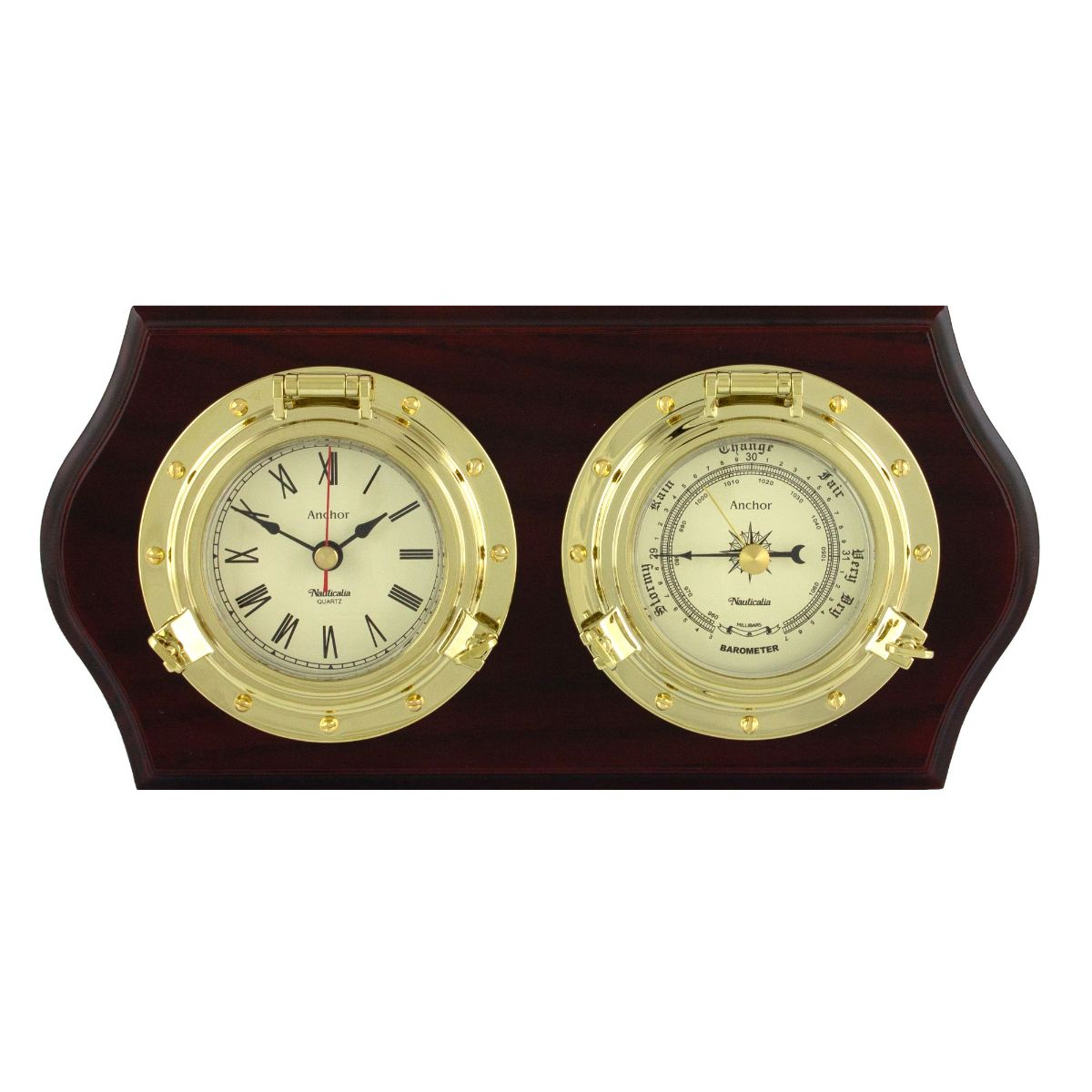 Anchor Porthole Clock and Barometer set – Nauticalia