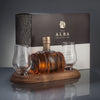 Rum barrel & 2 glasses/plinth