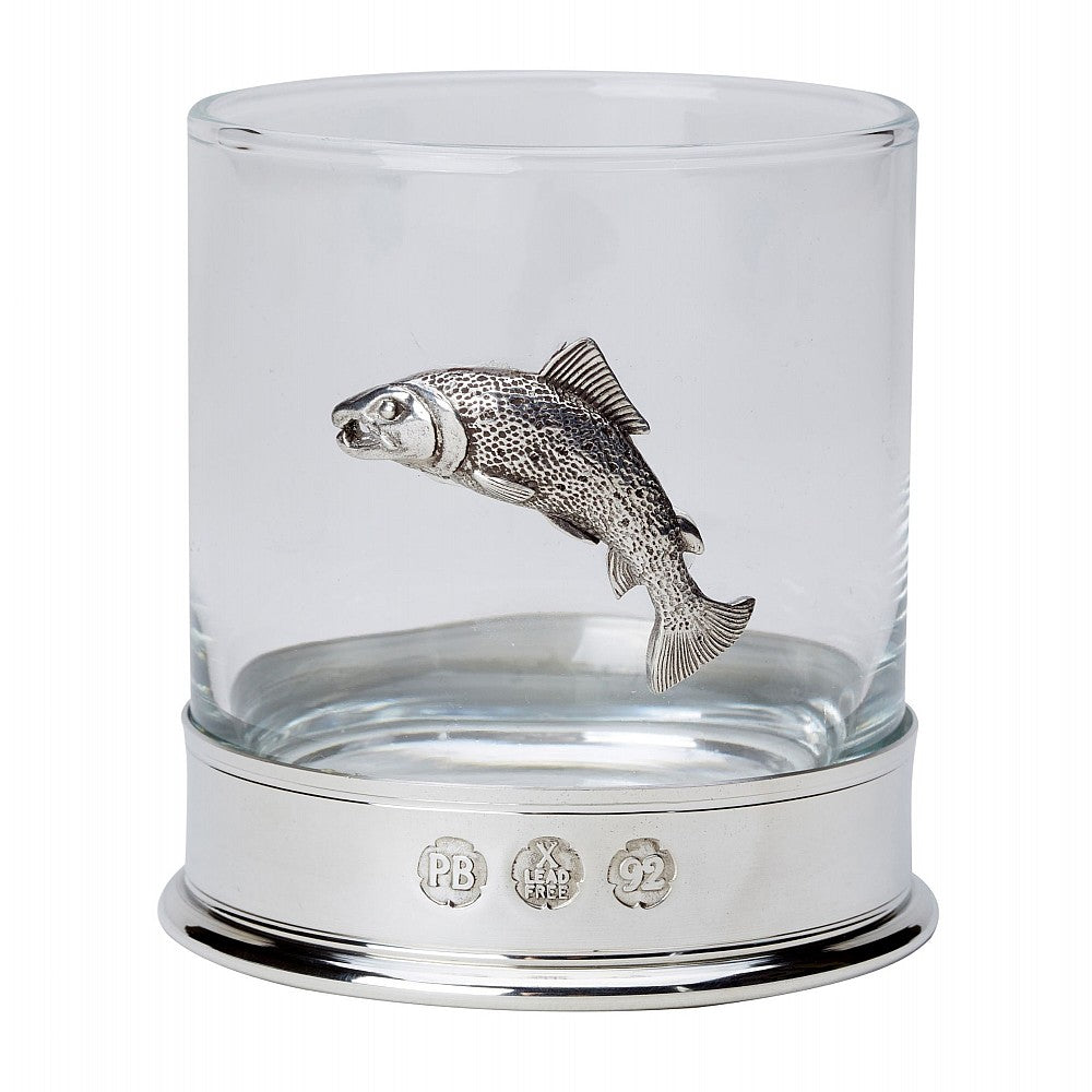 Pewter-mounted Whisky Tumblers