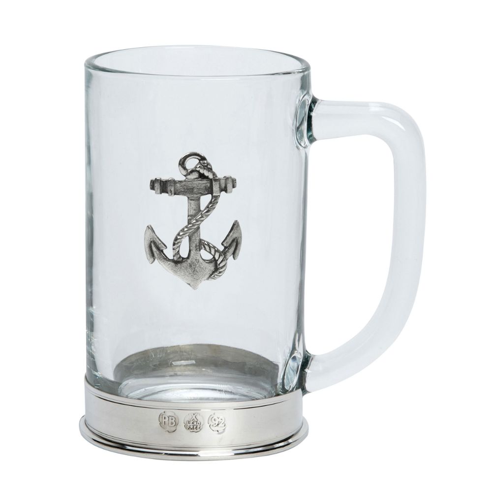 Tankard with Pewter Emblem