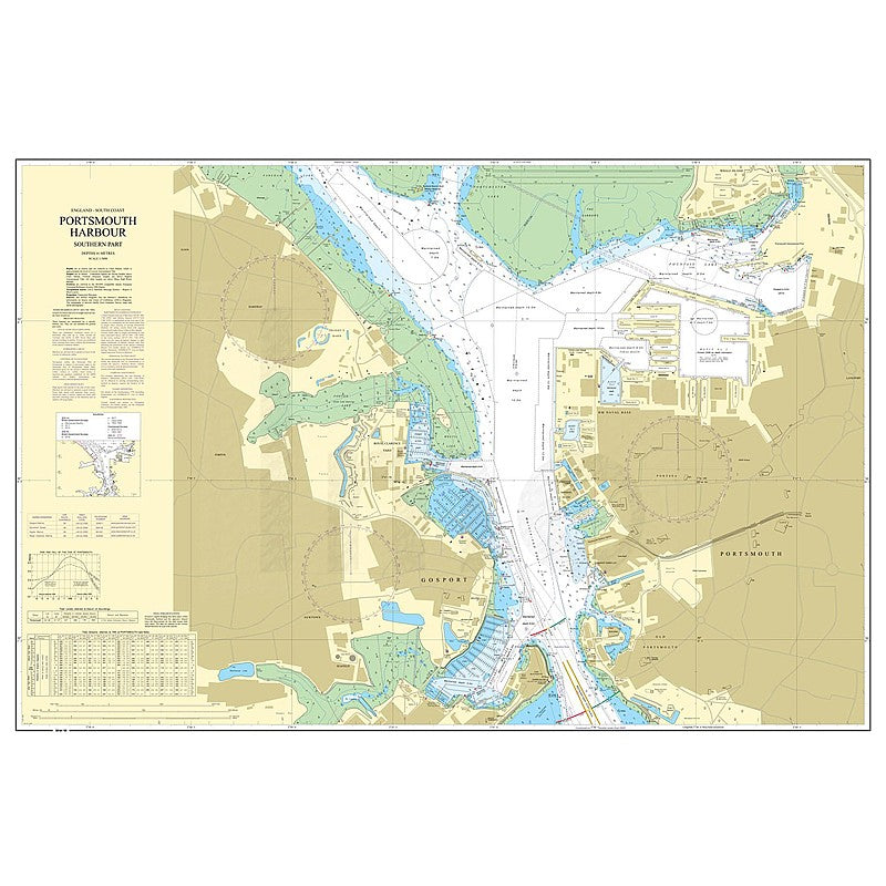 Admiralty Chart Prints 2629 - Portsmouth Harbour Southern Part