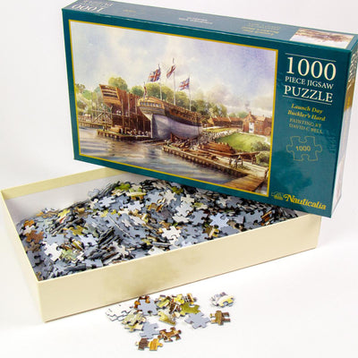 Launch Day Buckler's Hard by David Bell 1,000-piece Puzzle