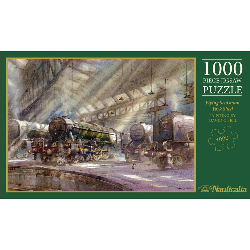 Flying Scotsman at York Shed by David Bell 1,000-piece Puzzle