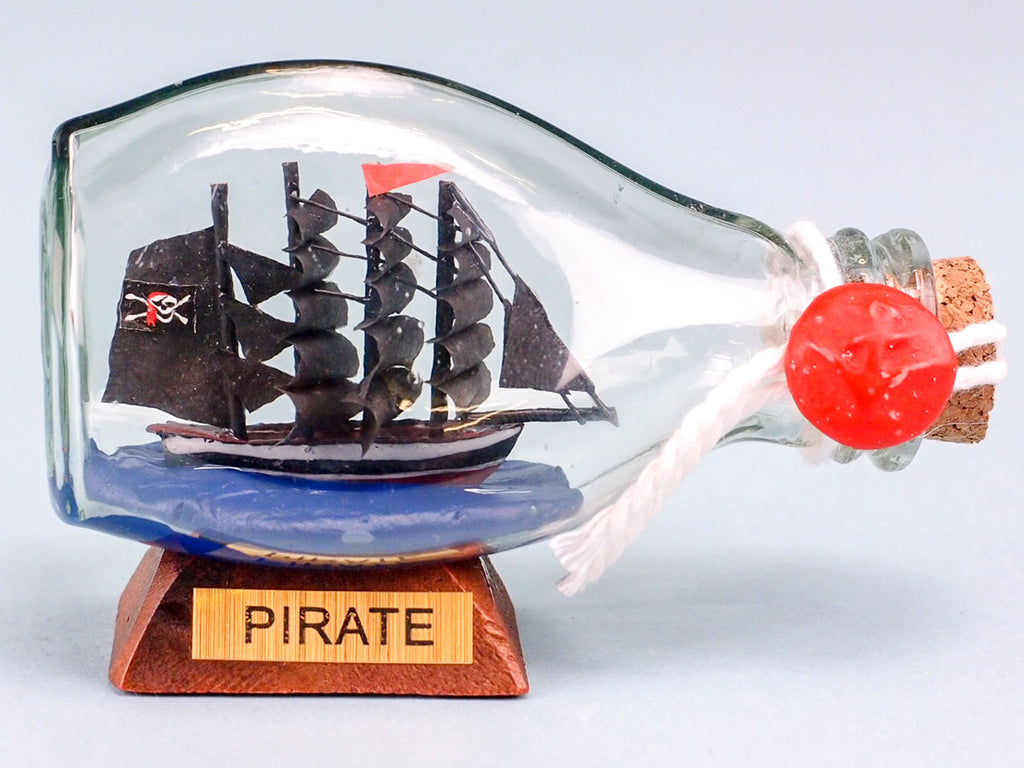 Pirate Ship in Dimple Bottle