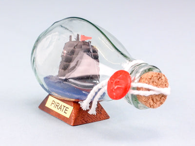 Pirate Ship in Dimple Bottle