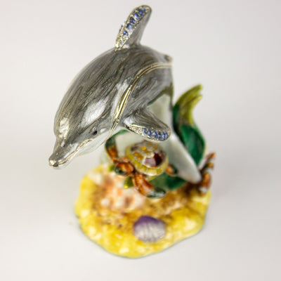 Cloisonne Dolphin, 9.5x5cm