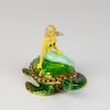 Cloisonne Mermaid on Turtle, 8cm