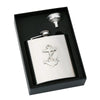 Pocket Flask With Anchor Badge and Funnel