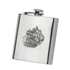 Pocket Flask With Pewter Badge and Funnel