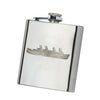 Pocket Flask With Pewter Badge and Funnel