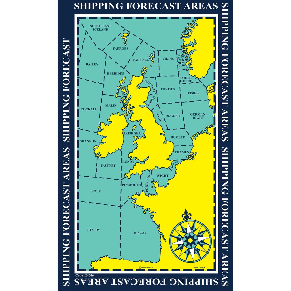 Shipping Forecast Areas Tea Towel