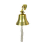 5" Aluminium Bell with Lanyard, antique brass finish