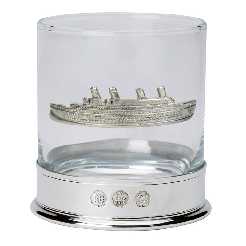 Pewter-mounted Whisky Tumblers