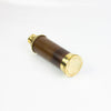 Brass telescope with wood veneer finish