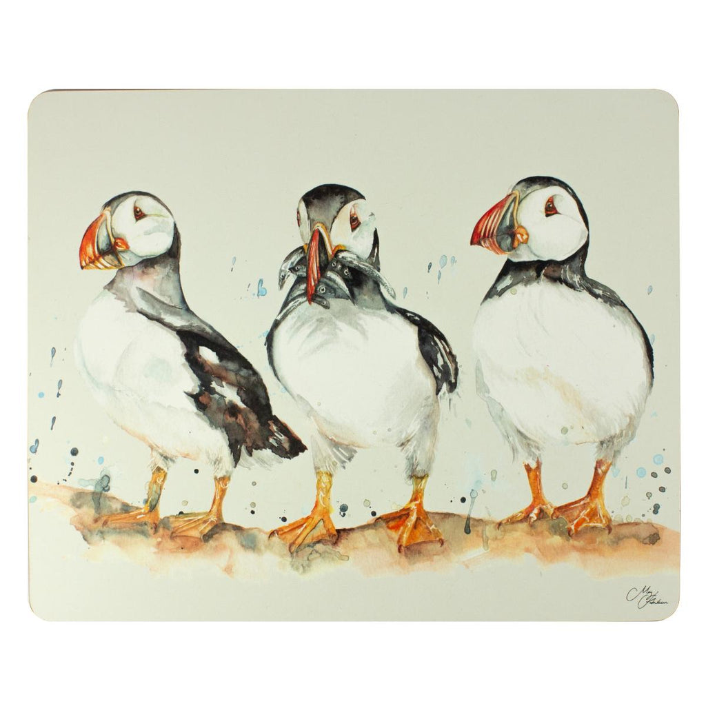 Meg Hawkins Puffin Trio Placemats, set of 4