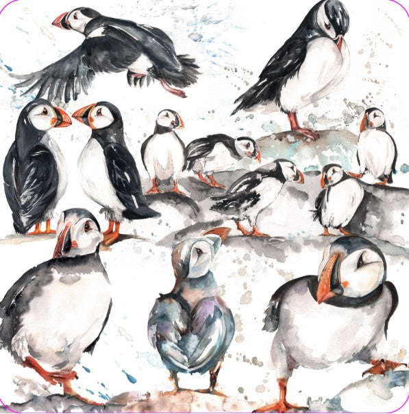 Meg Hawkins Puffins Trivet Pot Rest