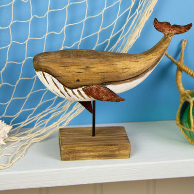 Rusty Whale on Stand, 20cm