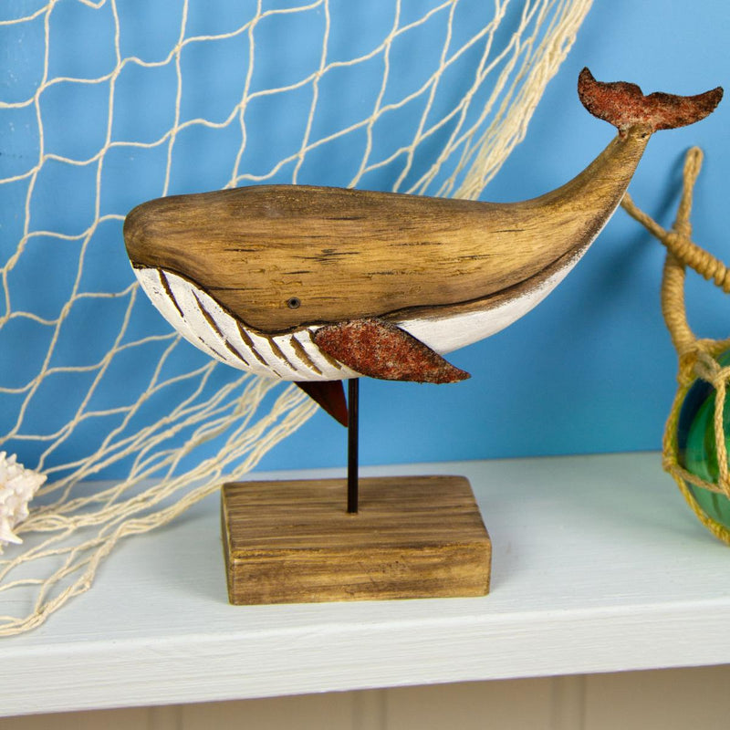 Rusty Whale on Stand, 20cm