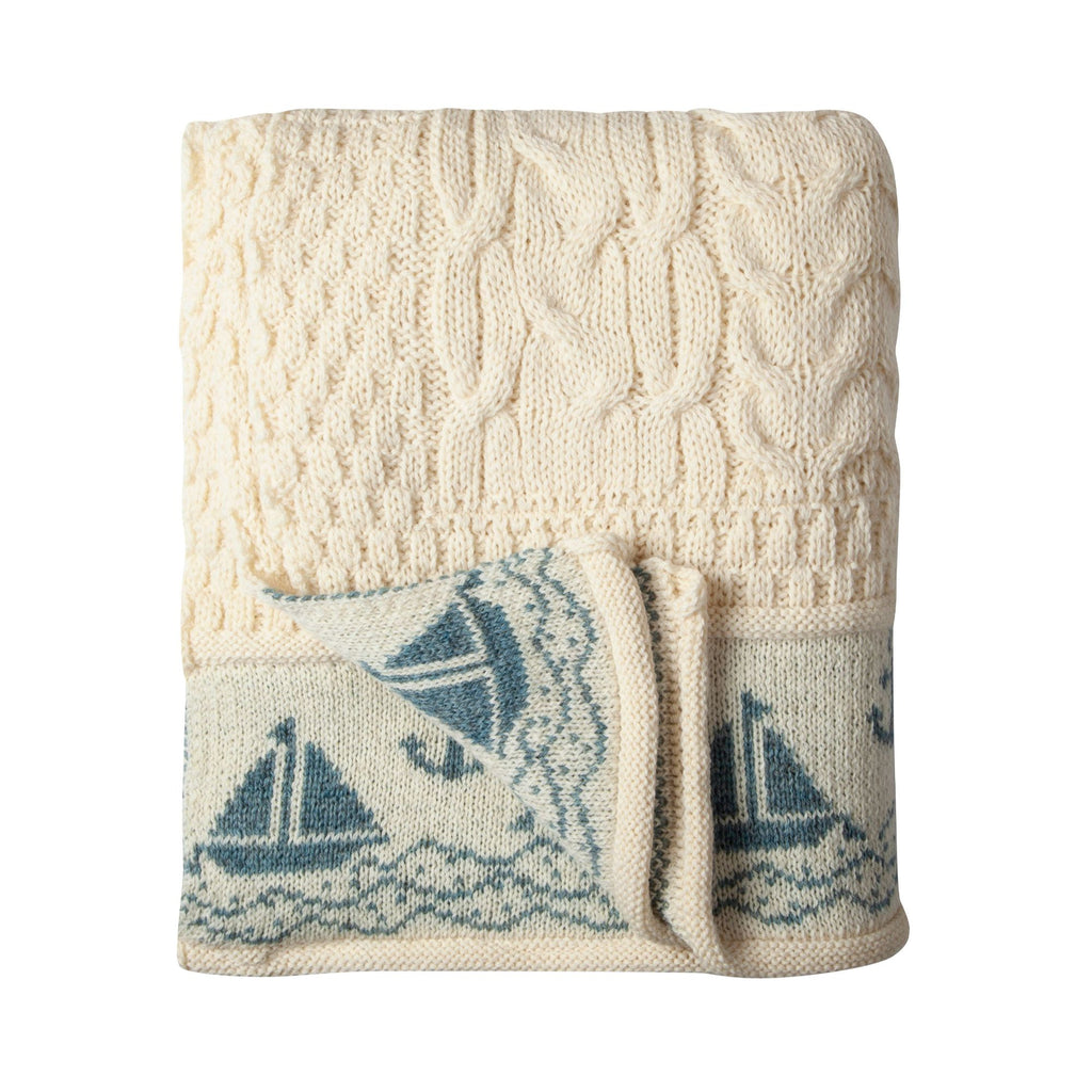 British Wool Nautical Throw, 5'x4'