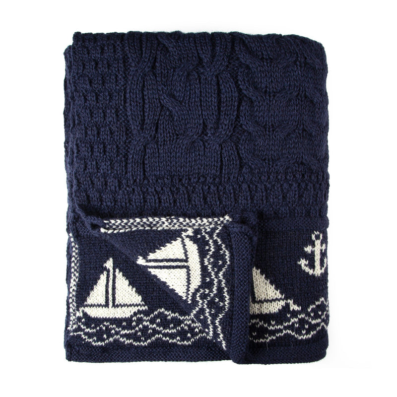 British Wool Nautical Throw, 5&