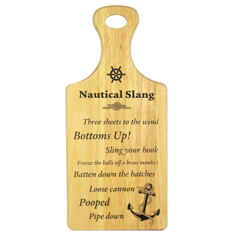 Nautical Slang Wooden Board, 34cm