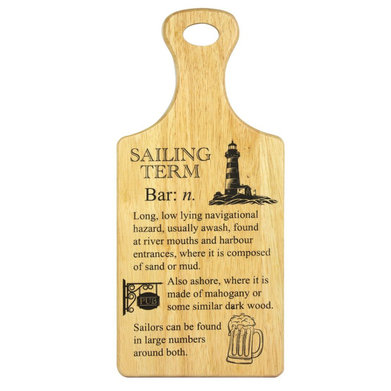 Sailing Term - Bar Wooden Board, 34cm