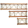 Wood and Brass Foldaway Hooks
