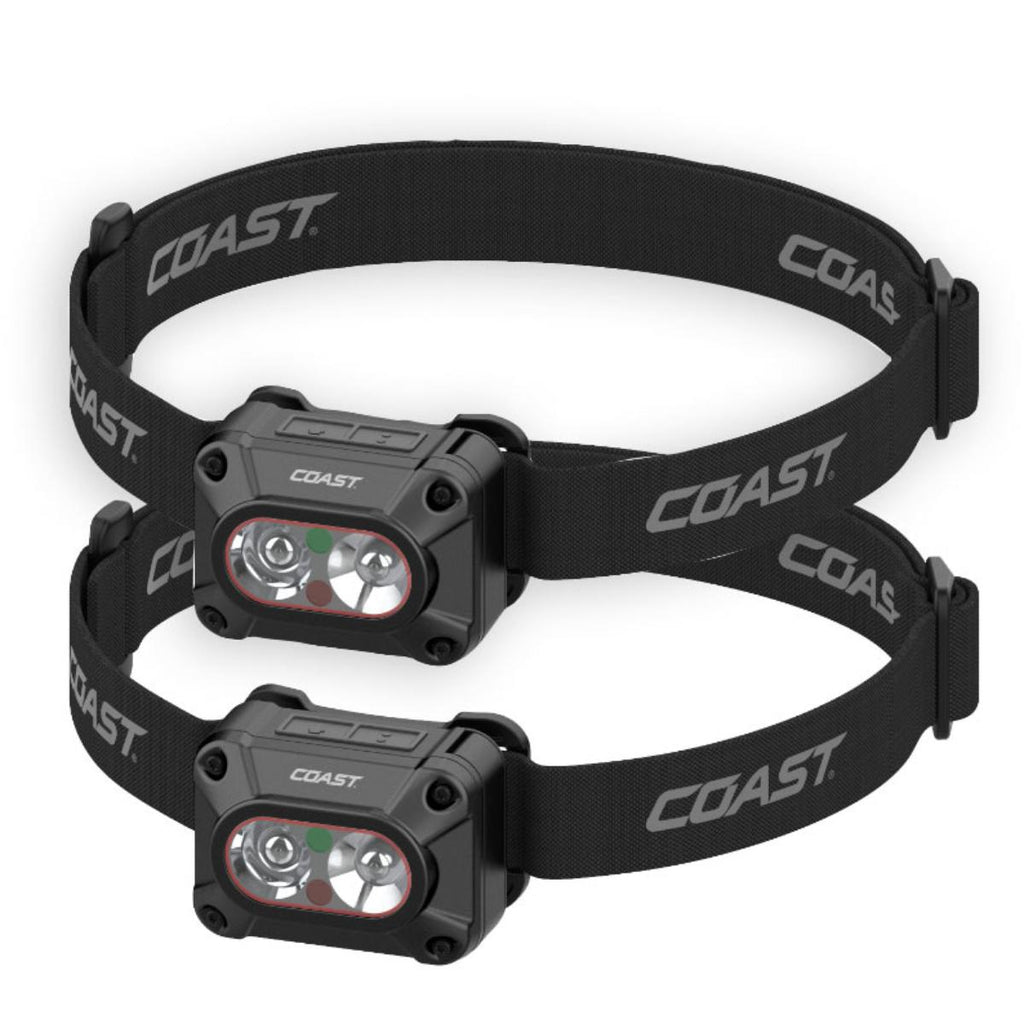 Coast FLX10R 1000 lumen Head Torch - Twin Pack