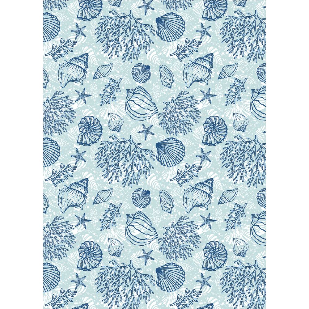 Shells and Coral Tea Towel