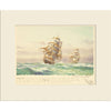 David Bell Cutty Sark, signed mounted print, 26x21cm
