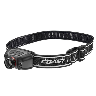 Coast FLX40R Rechargeable Focusing Headtorch with red & green LEDs