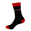 Left & Right Code Flag Socks, red/green