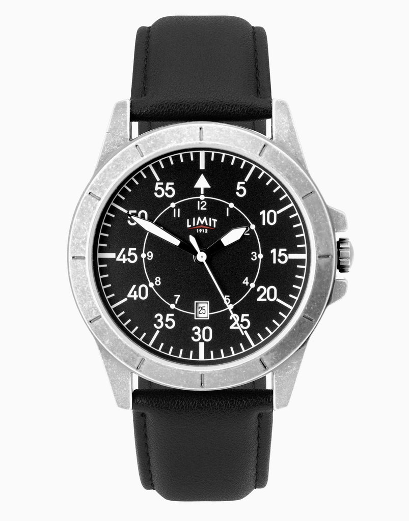 Limit Aviator Watch, silver/black