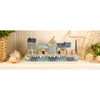 Harbourside Scene with 4 Cottages, 25cm