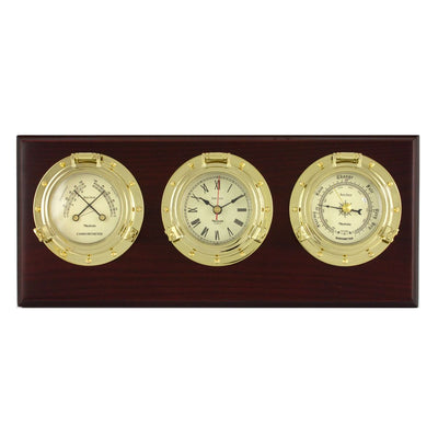 Anchor Porthole Clock/Barometer/Thermometer/Hygrometer Set