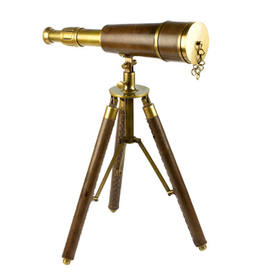 Leather Bound Desk Telescope, 27cm