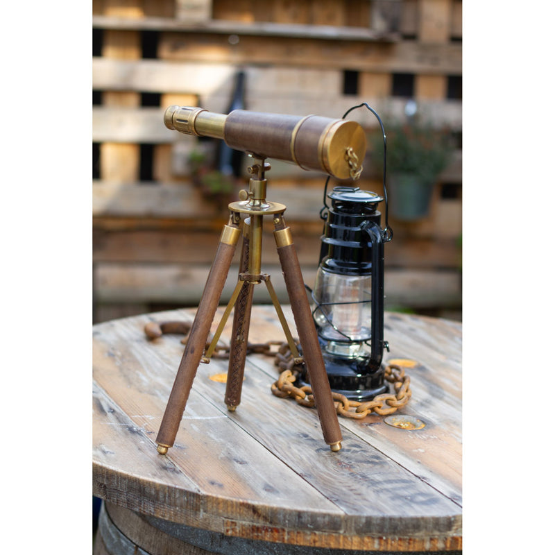 Leather Bound Desk Telescope, 27cm