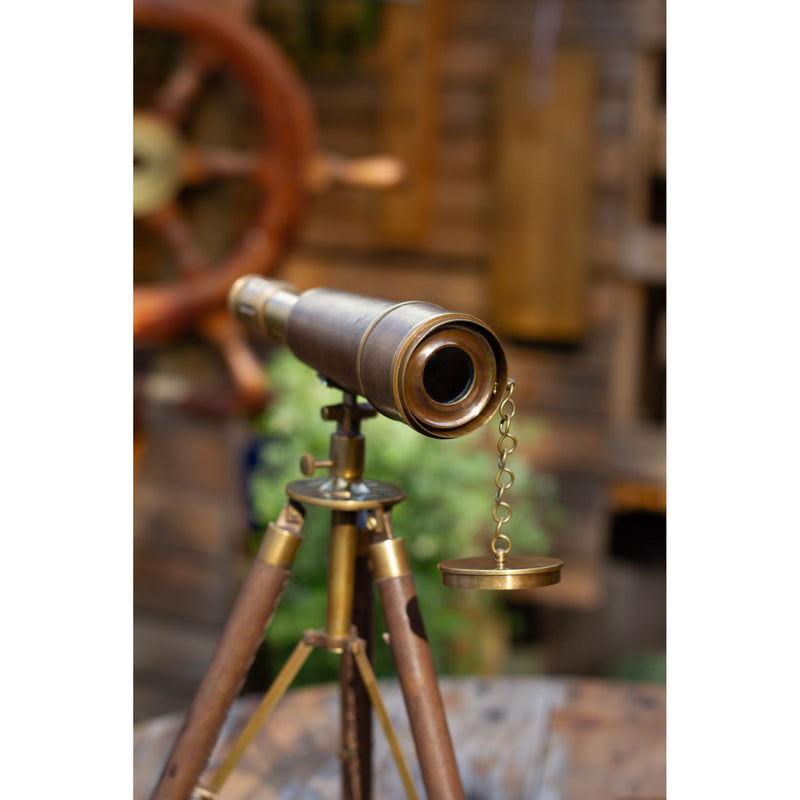 Leather Bound Desk Telescope, 27cm