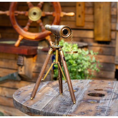 Leather Bound Desk Telescope, 27cm