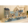 Harbourside Scene with 4 Cottages, 25cm