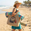 Puffin Portrait Jute Shopping Bag