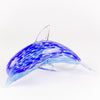 Glass Dolphin, blue, 20cm