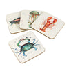 Meg Hawkins Coastal Creatures Coasters, set of 4