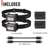 Coast FLX10R 1000 lumen Head Torch - Twin Pack