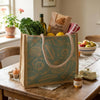 Shells, Blue Jute Shopping Bag