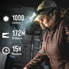 Coast FLX10R 1000 lumen Head Torch - Twin Pack