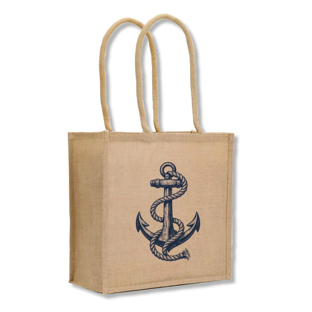 Anchor & Rope Jute Shopping Bag