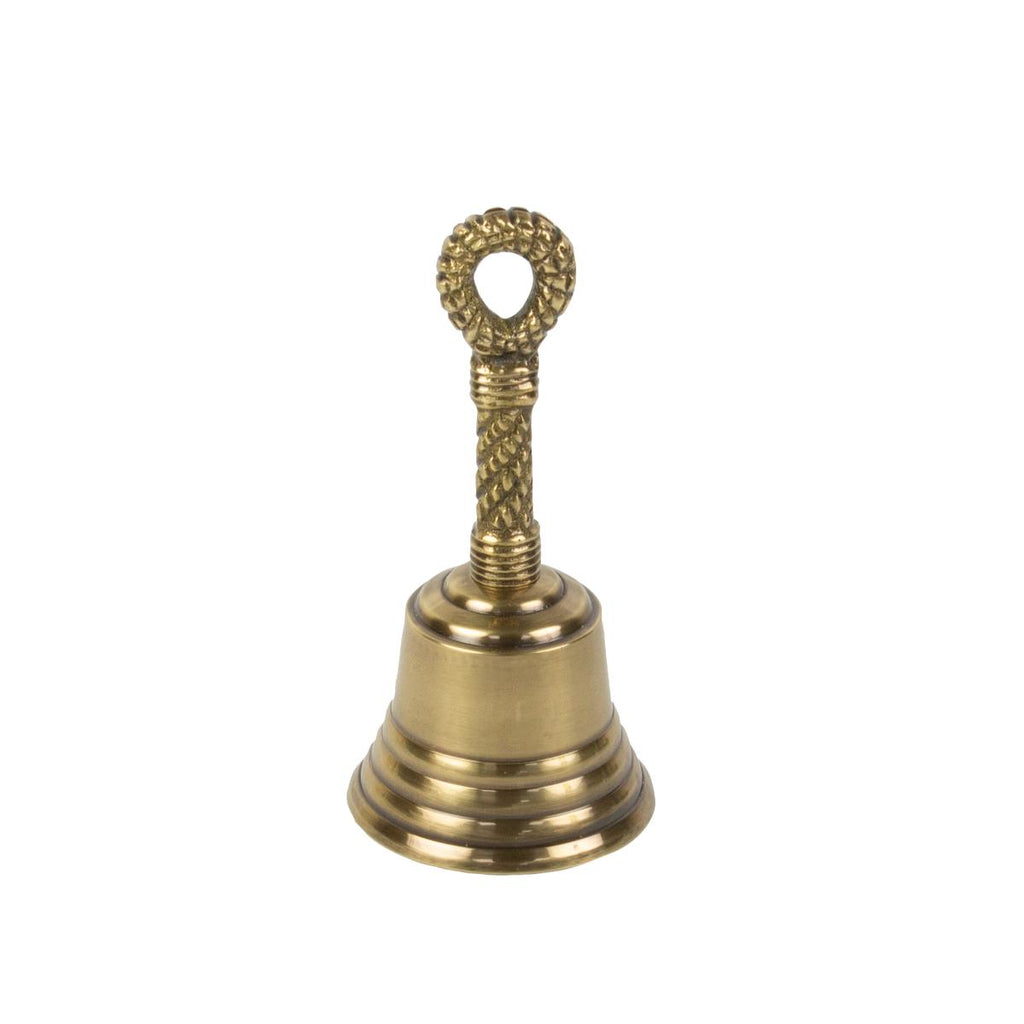 2" Brass Handbell with Rope-effect Handle
