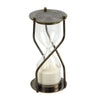5 Minute Brass Sand Timer, Antique Finish, 15cm